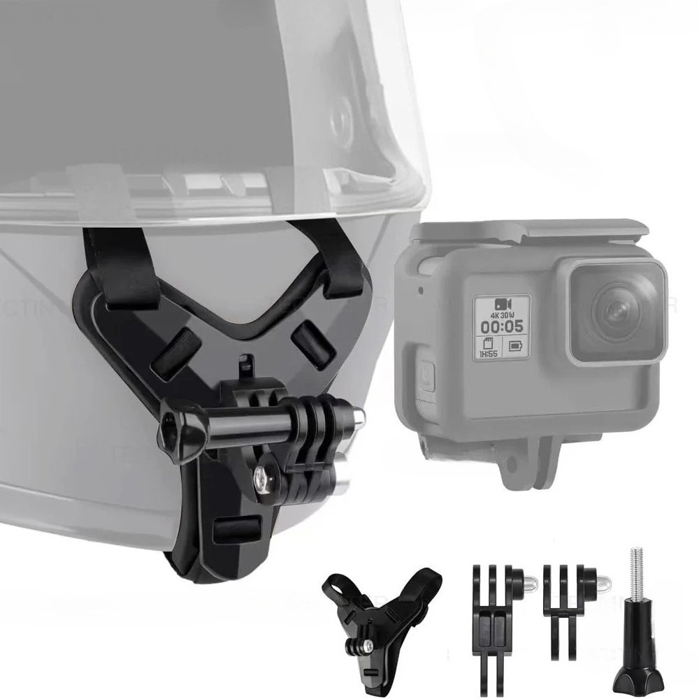 Drone Camera Action - Motorcycle Helmet Chin Strap Mount, Universal
