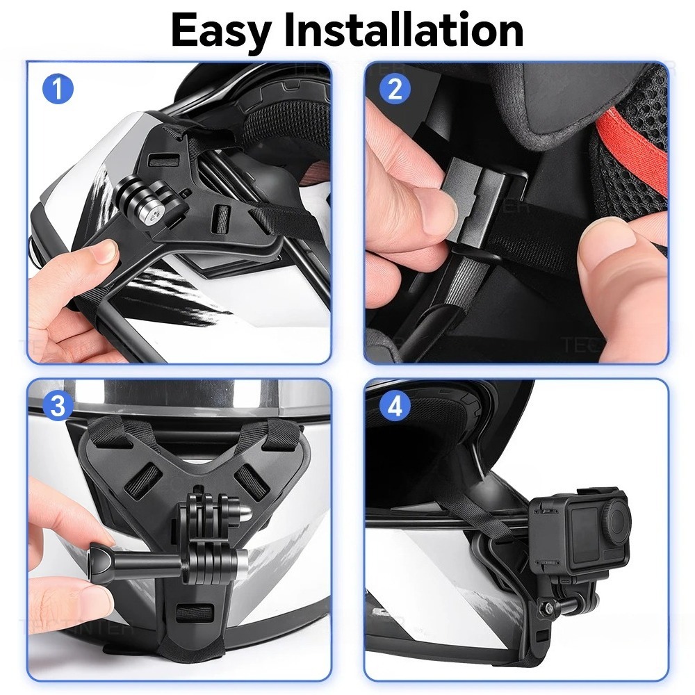 Motorcycle Helmet Chin Strap M - Drone Camera Action 评论和价格