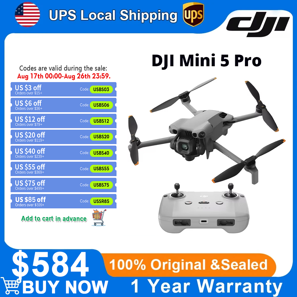 DJI Mini 5 Pro Ultralight Dron - Drone Camera Vlog 评论和价格