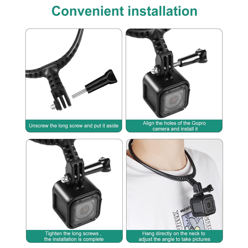 Neck Mount Necklace Holder Cam - Drone Camera Action 评论和价格
