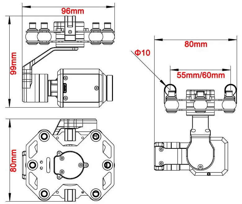 Tarot TL3T20 3-axis Gimbal 640 - Drone Camera Stabilized 评论和价格